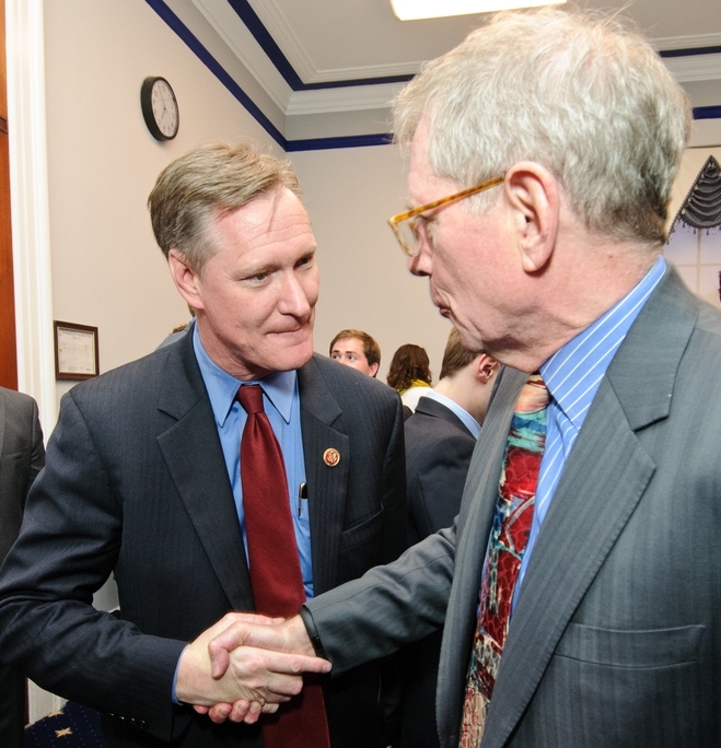 Rep. Steve Stivers, one of the co-chairs for the Congressional Caucus for Middle Market Growth, with Thomas A. Stewart, Executive Director, National Center for the Middle Market